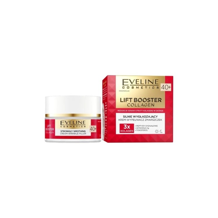 Eveline Lift Booster Collagen Strongly smoothing Cream - заповнювач зморшок 40+ 50 мл