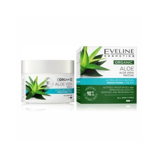 Eveline Organic Aloe Ultranawilżający Krem do twarzy wygładzający 50 ml Eveline Organic Aloe Ultranawilżający Krem do twarzy wygładzający 50 ml