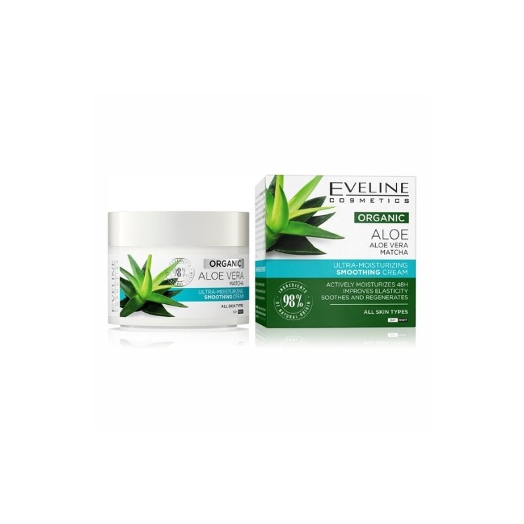 Eveline Organic Aloe Ultranawilżający Krem do twarzy wygładzający 50 ml
