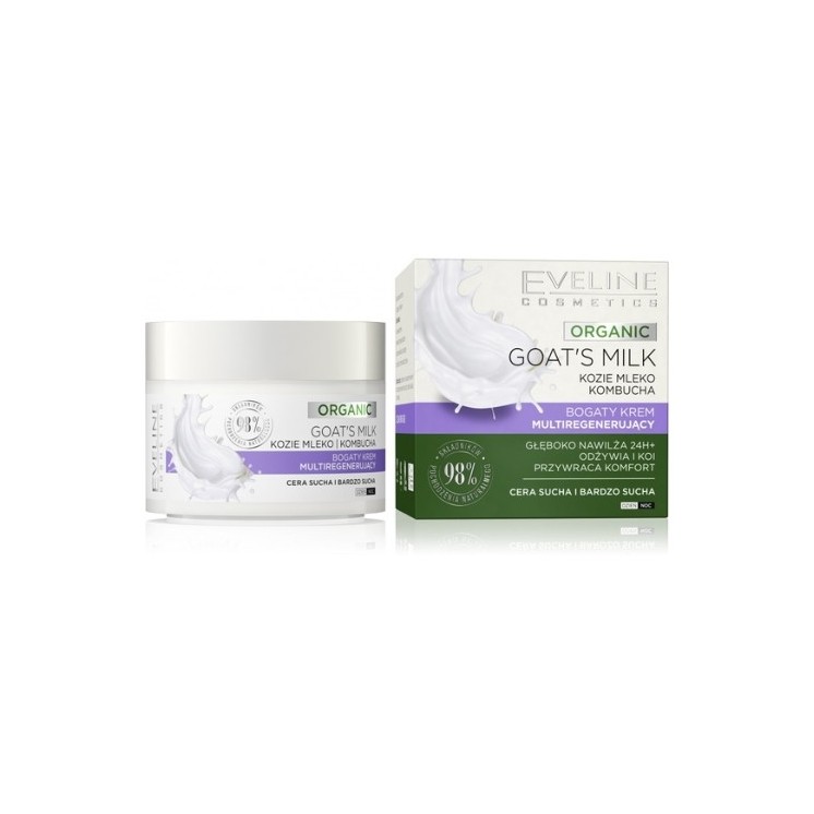 Eveline Organic Goat's Milk Bogaty Krem do twarzy multiregenerujący 50 ml