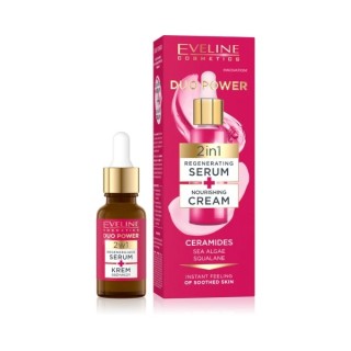 Eveline Duo Power 2in1 Regenerating Serum + Nourishing Face Cream 18 ml Eveline Duo Power 2in1 Regenerating Serum + Nourishing Face Cream 18 ml