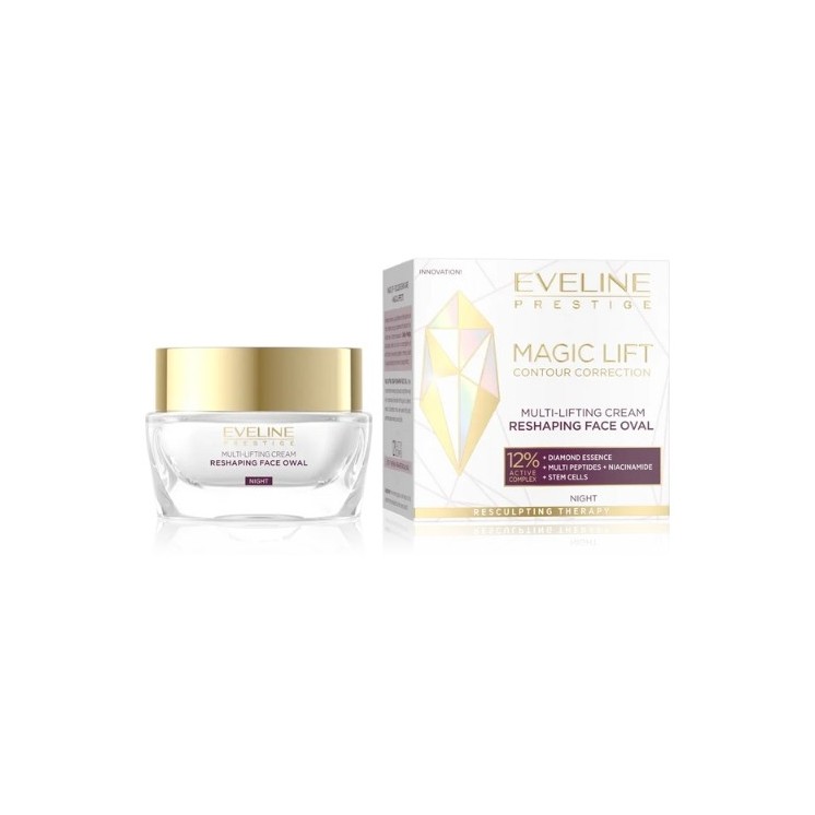 Eveline Magic Lift Multi - liftingujący Krem do twarzy modelujący owal twarzy na noc 50 ml
