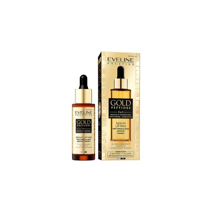Eveline Gold Peptides Serum - lifting przywracające kontur twarzy 30 ml