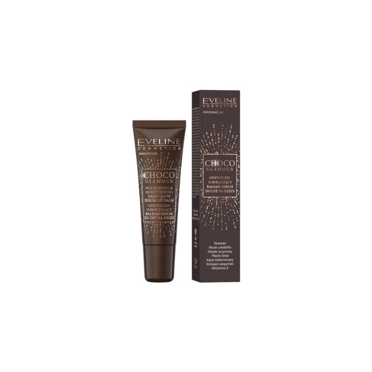 Eveline Choco Glamour Odżywczo - nawilżający Balsam - serum do ust na dzień 12 ml