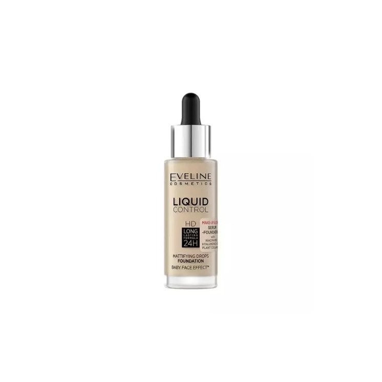Eveline Liquid Control Podkład do twarzy z Niacynamidem w Droperze /015/ Light Vanilla 32 ml