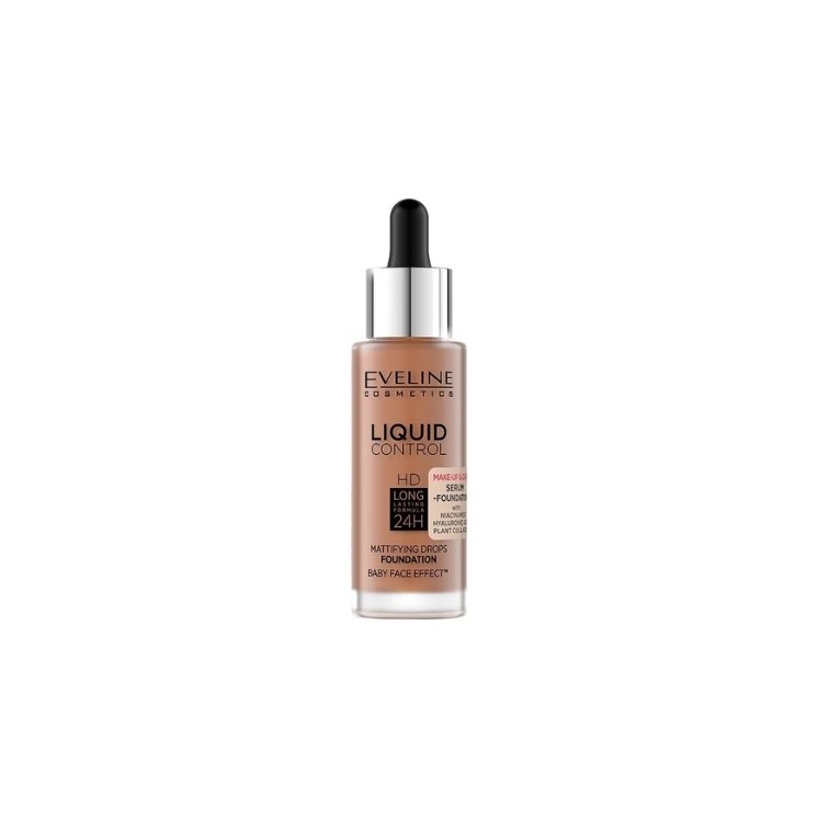 Eveline Liquid Control Podkład do twarzy z Niacynamidem w Droperze /065/ Toffee 32 ml