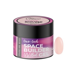 Гель для нарощування нігтів Stars from the Stars Space Bulider Gel UV/ LED Sparkling Beige 45 г