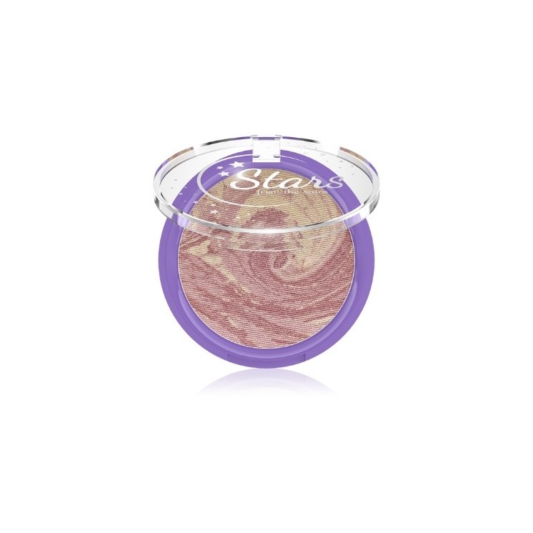 Stars from the Stars Space Face Swirl prasowany Rozświetlacz do twarzy /02/ Pink 8 g