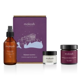 Mokosh Geschenkset Greek Hill of Akopolus Gesichtsmaske 60 ml + Gesichtsreinigungsgel 100 ml + Gesichtscreme 50 ml