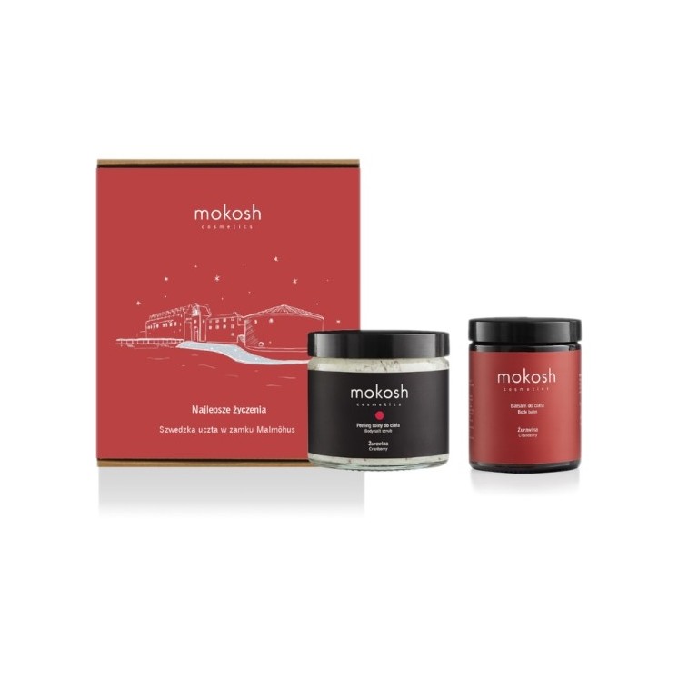 Mokosh Zestaw prezentowy Szwedzka uczta w zamku Malmohus: Peeling solny do ciała 300 ml + Balsam do ciała 180 ml