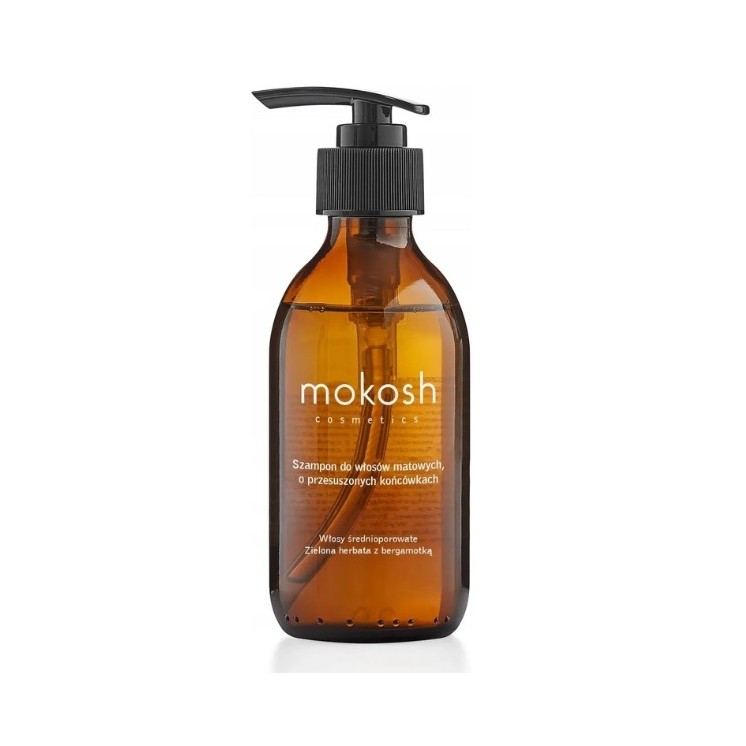 Mokosh Szampon do włosów średnioporowatych, matowych, o przesuszonych końcach Zielona Herbata z Bergamotką 200 ml