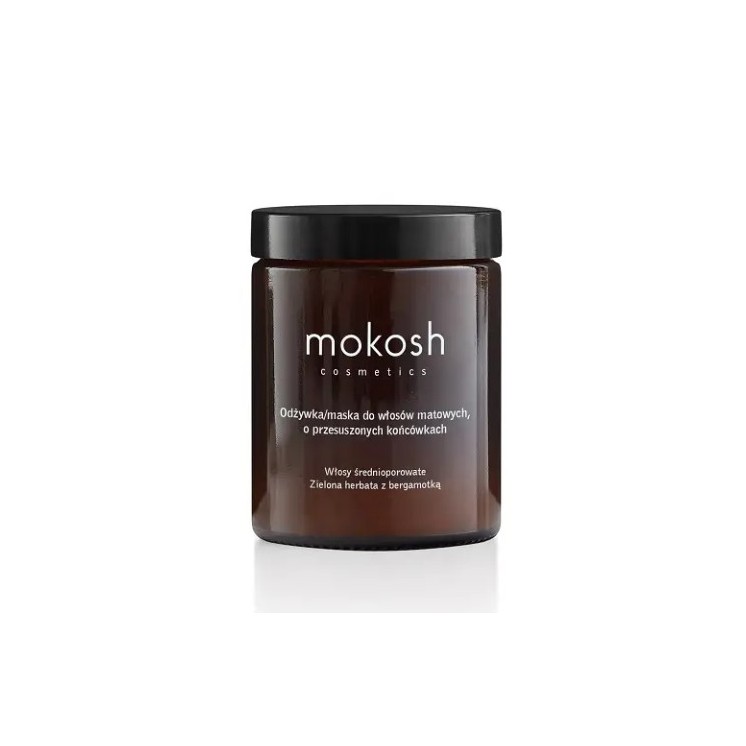 Mokosh Odżywka/Maska do włosów średnioporowatych, matowych, o przesuszonych końcach Zielona Herbata z Bergamotką 180 ml