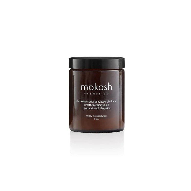 Mokosh Conditioner/Mask for low porosity, thin, oily and volumeless hair Fig with Charcoal 180 ml