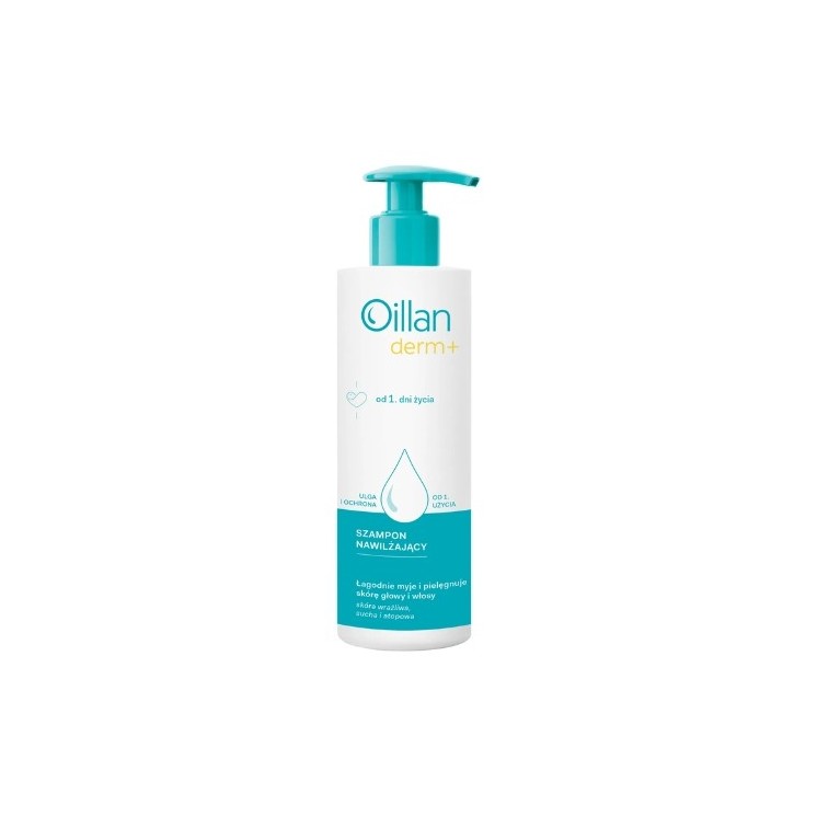Oillan Derm+ Nawilżający Szampon do skóry głowy od 1. dnia życia 180 ml 