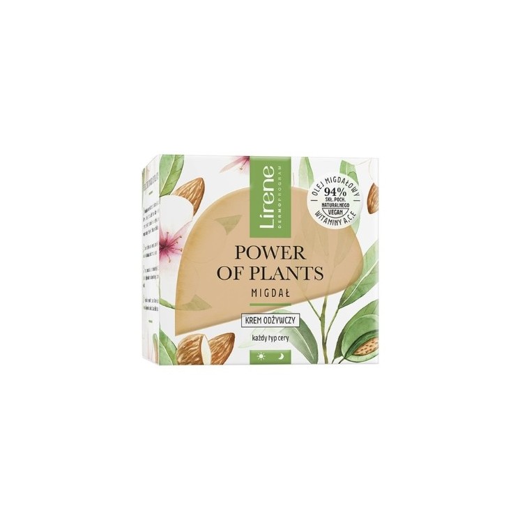 Lirene Power of Plants odżywczy Krem do twarzy Migdał 50 ml