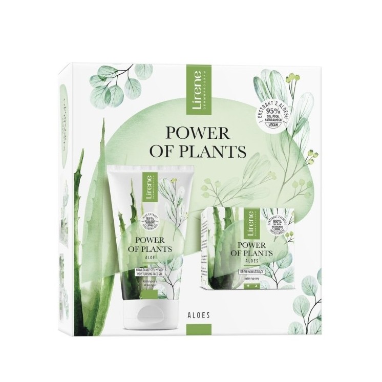 Lirene Power of Plants Aloe Set: Krem do twarzy 50 ml + Krem do rąk 75 ml