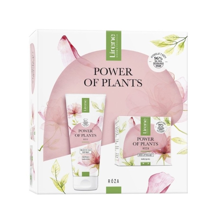 Lirene Power of Plants Róża Set: Krem do twarzy 50 ml + Balsam do ciała 200 ml