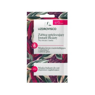 Uzdrovisco verschönernde Gesichts- und Lippenbehandlung Instant Beauty 8 ml: Aufhellende Gesichtscrememaske mit Vit.C + Balm-Mas Uzdrovisco verschönernde Gesichts- und Lippenbehandlung Instant Beauty 8 ml: Aufhellende Gesichtscrememaske mit Vit.C + Balm-Mas
