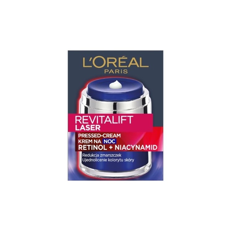 L'oreal Revitalift Laser Pressed-Cream Krem do twarzy redukujący zmarszczki na noc 50 ml