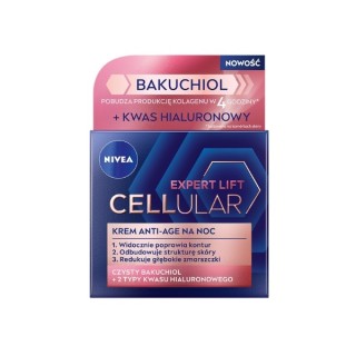 Нічний крем для обличчя Nivea Cellular Expert Lift Bakuchiol Anti-Aging 50 мл
