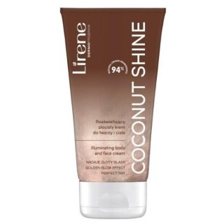 Lirene leuchtend goldene Coconut Shine Körper- und Gesichtscreme 150 ml