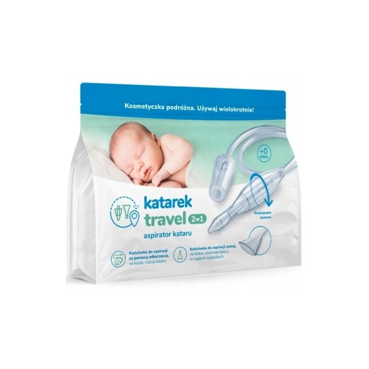 Katarek Travel 2w1 Aspirator do nosa od urodzenia 1 sztuka 