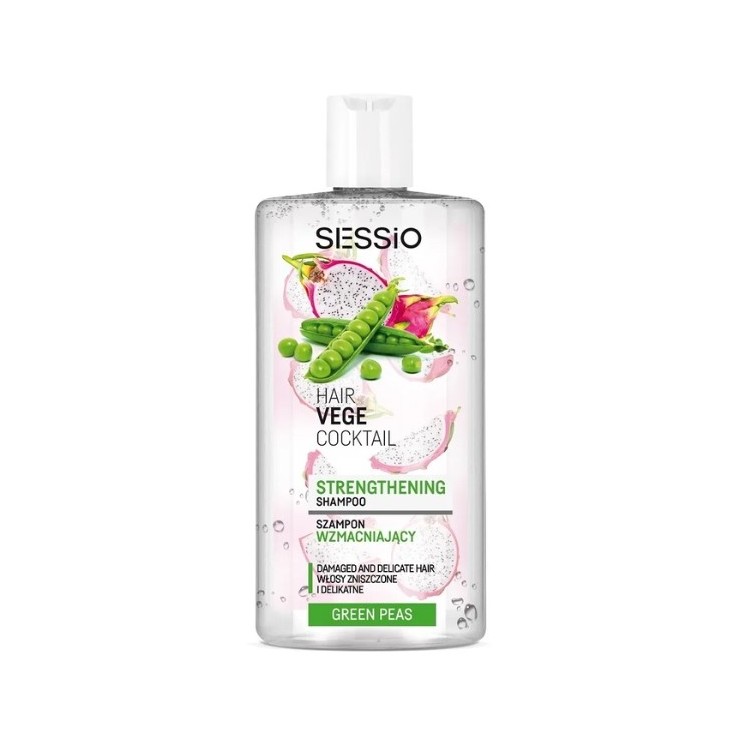 Sessio Hair Vege Cocktail wzmacniający Szampon do włosów z proteinami groszku 300 g