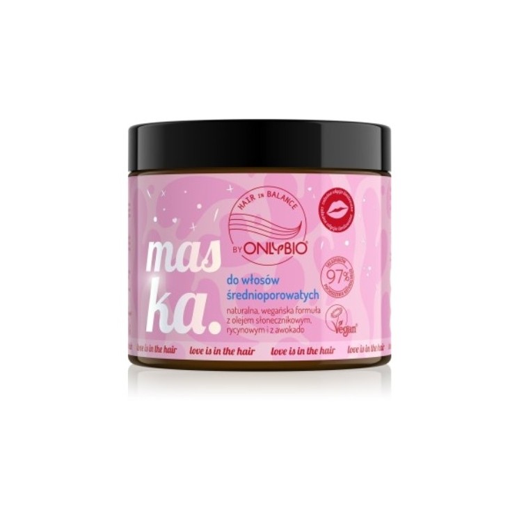 ONLYBIO Hair in Balance Love is in the Hair Maska do włosów średnioporowatych 400 ml