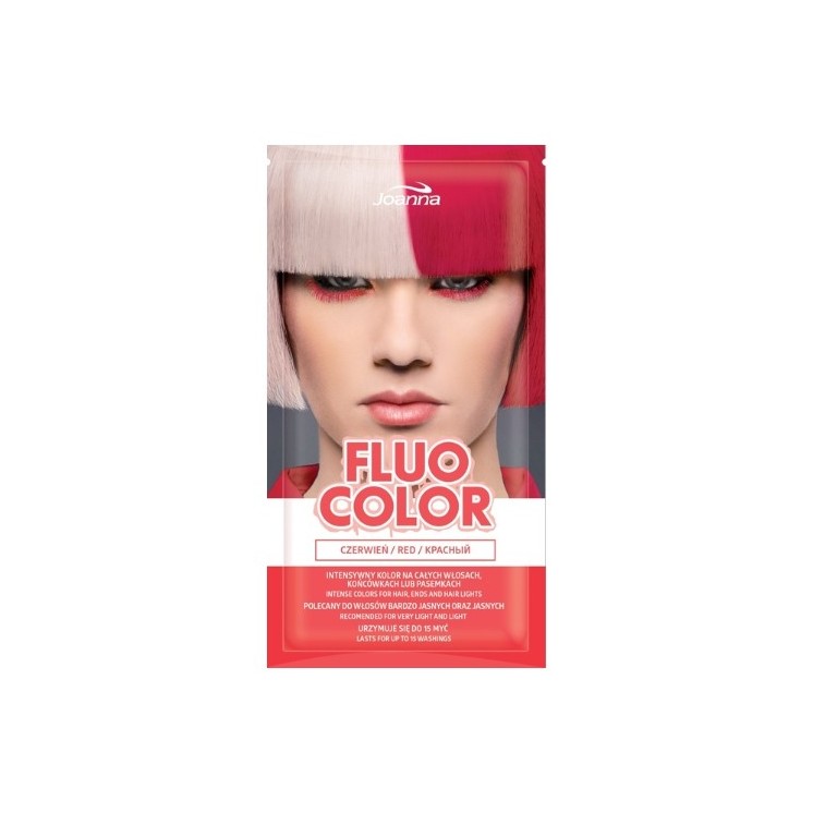 Joanna Fluo Color Szampon koloryzujący do włosów Czerwień 35 g