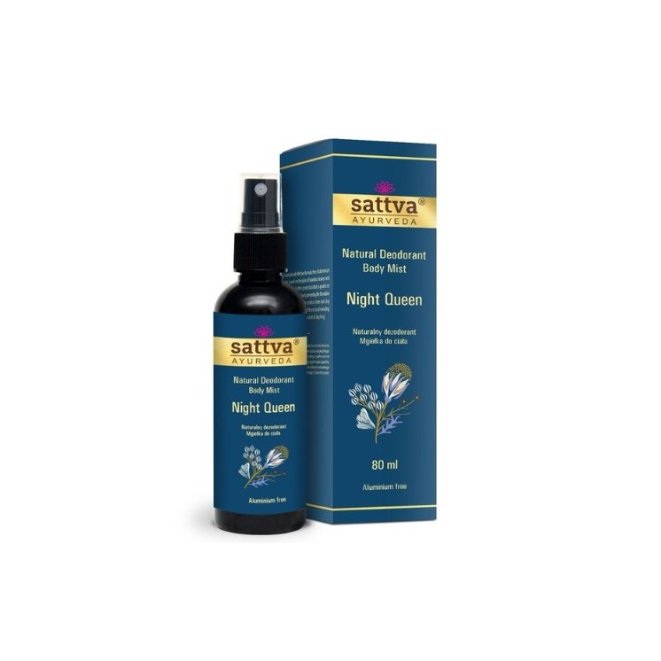 Sattva Ayurveda Night Queen naturalny Dezodorant - mgiełka do ciała 80 ml