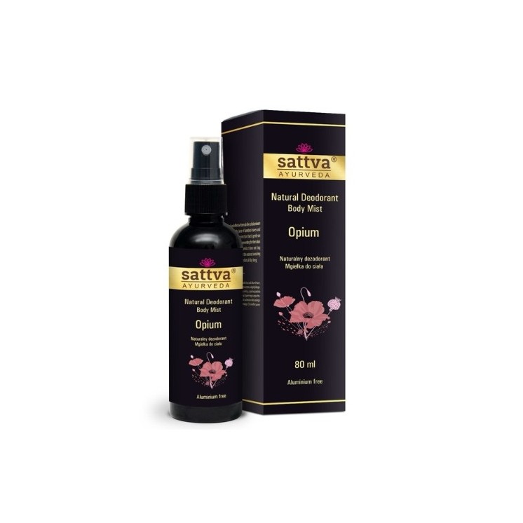 Sattva Ayurveda Opium naturalny Dezodorant - mgiełka do ciała 80 ml