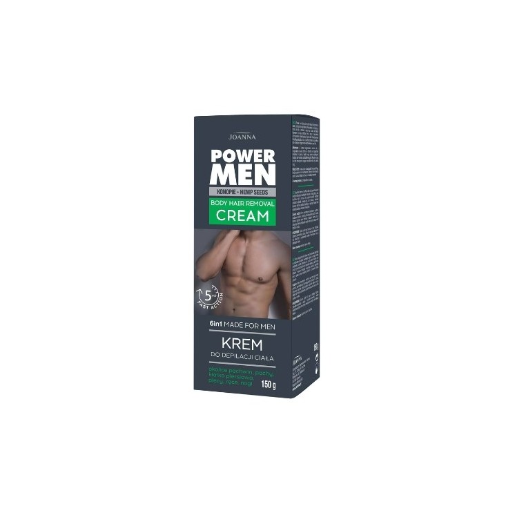 Joanna POWER MEN Krem do depilacji ciała dla mężczyzn 150 g 