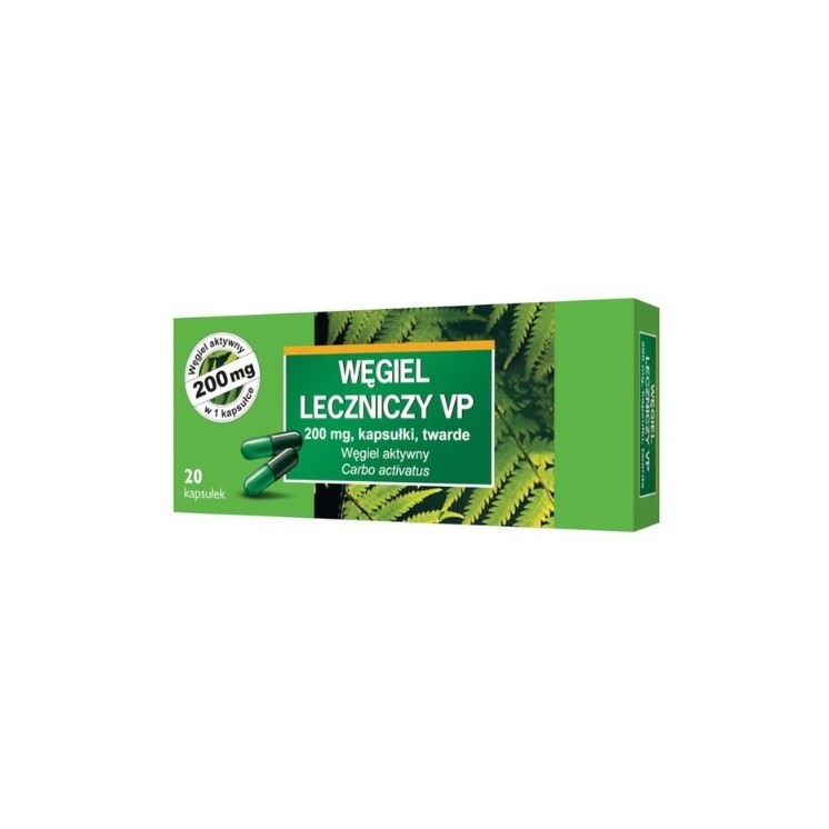 Węgiel leczniczy VP 200mg 20 kapsułek