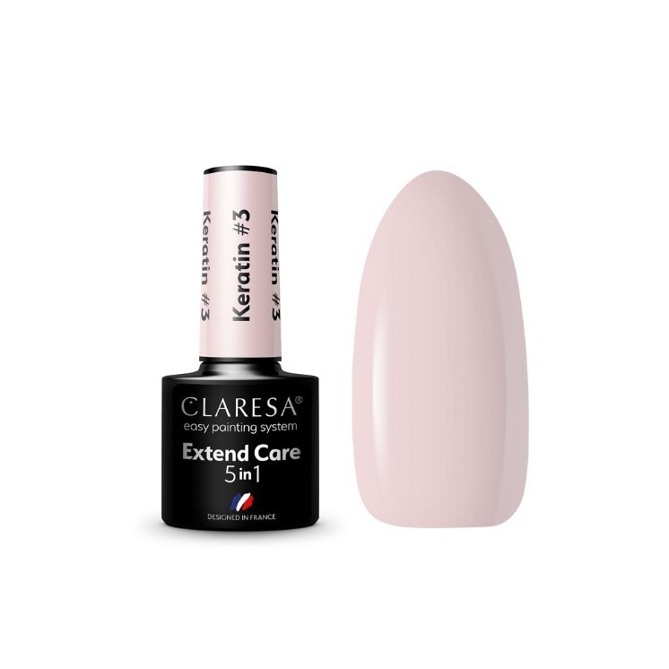 Claresa Baza Hybrydowa do Paznokci 5 w 1  Keratin /03/ 5 G