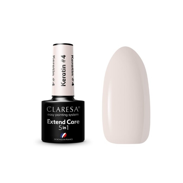 Claresa Baza Hybrydowa do Paznokci 5 w 1  Keratin /04/ 5 G