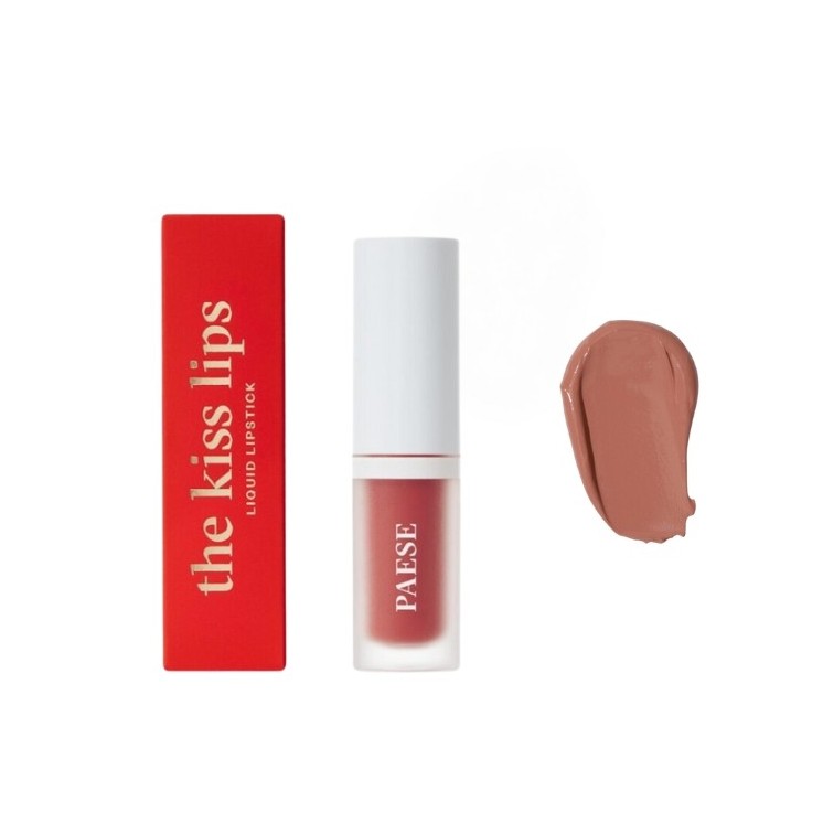 Paese The Kiss Lips Matowa kremowa  Pomadka w płynie 01 Nude Beige 3,4 ml