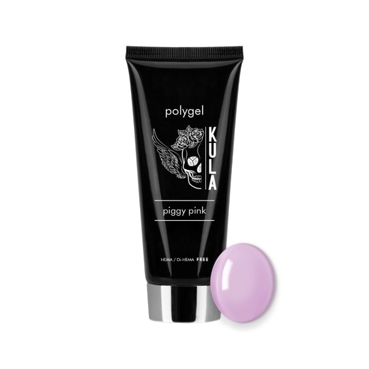 PolyGel акрил гель нарощування Kula Nails Hema/di- Hema free Piggy Pink 50 мл