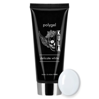 PolyGel акрил гель нарощування Kula Nails Hema/di- Hema free Delicate White 50 мл