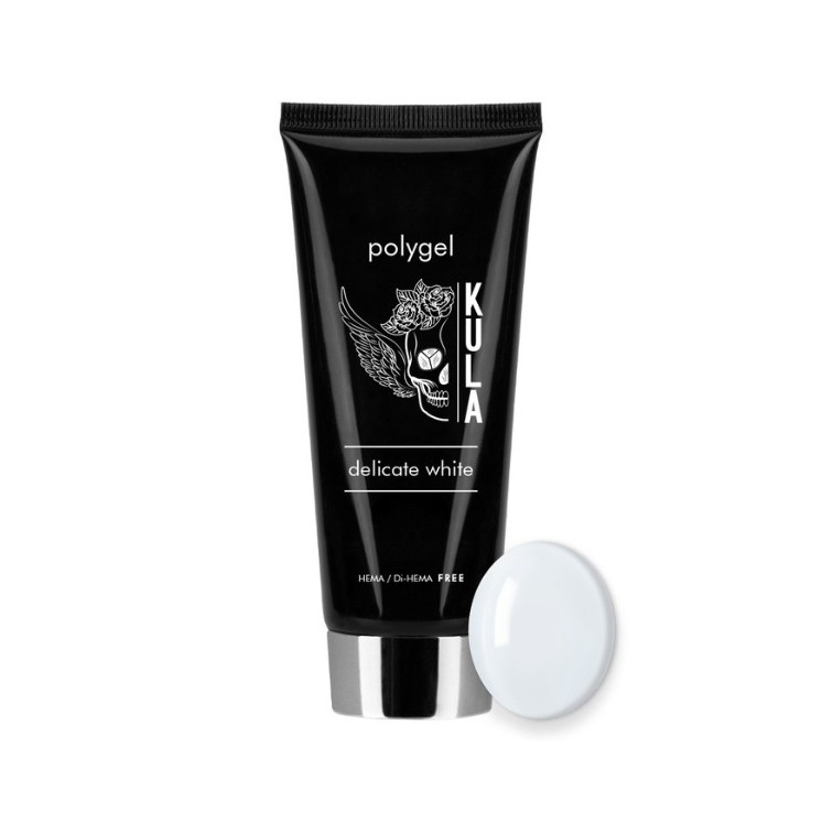 PolyGel акрил гель нарощування Kula Nails Hema/di- Hema free Delicate White 50 мл
