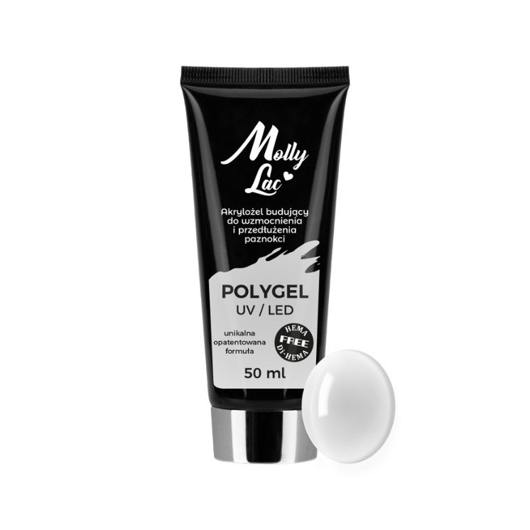 MollyLac Polygel akrylożel budujący Mollylac Hema/di-Hema free Clear 50 ml 