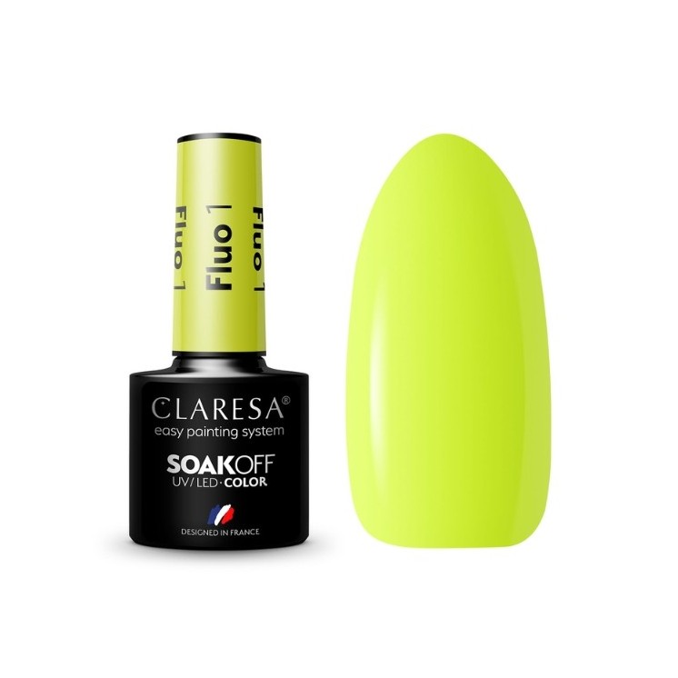 Claresa Fluo Lakier hybrydowy do paznokci /1/ 5 g 