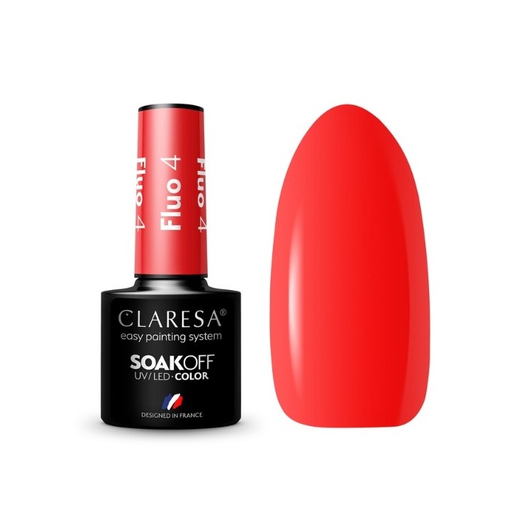 Claresa Fluo Lakier hybrydowy do paznokci /4/ 5 g 