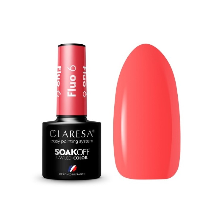 Claresa Fluo Lakier hybrydowy do paznokci /6/ 5 g 