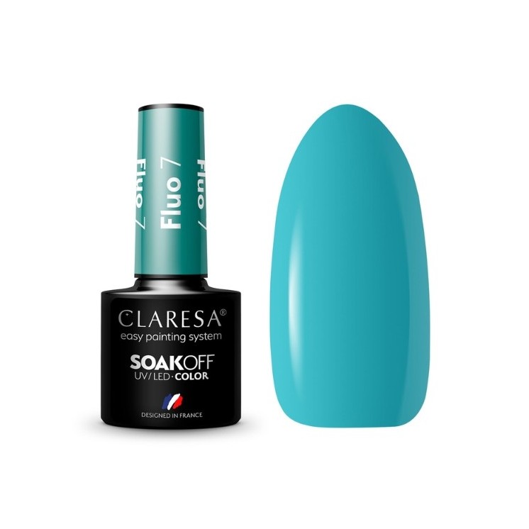 Claresa Fluo Lakier hybrydowy do paznokci /7/ 5 g 