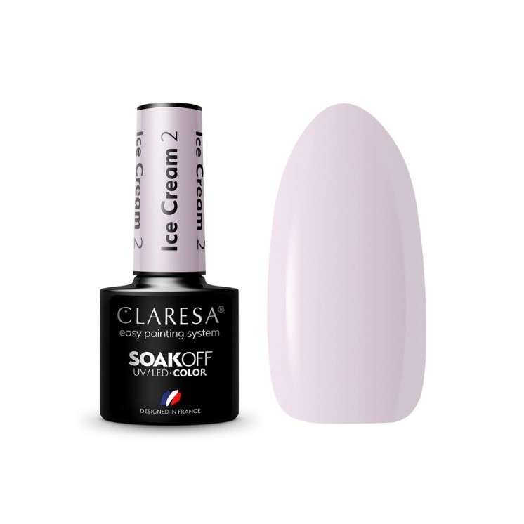 Claresa Ice Cream Lakier hybrydowy do paznokci /2/ 5 g 