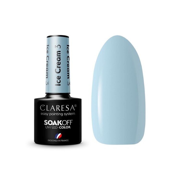 Claresa Ice Cream Lakier hybrydowy do paznokci /3/ 5 g 