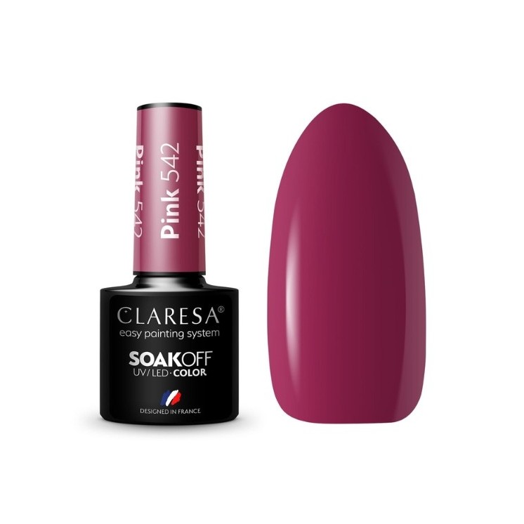 Claresa Pink Lakier hybrydowy do paznokci /542/ 5 g 
