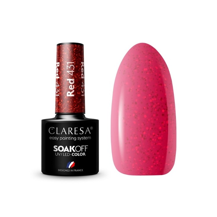 Claresa Red Lakier hybrydowy do paznokci /431/ 5 g 