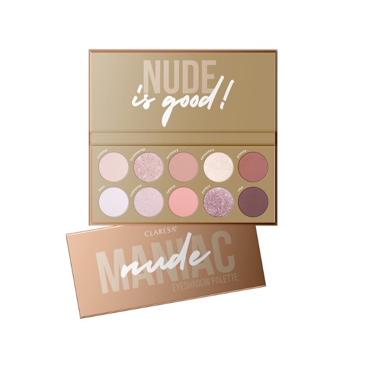 Claresa Nude Maniac eye shadow palette 12 g