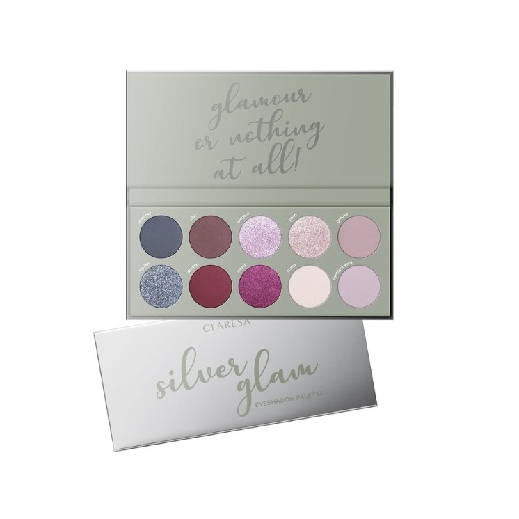 Claresa Paleta cieni do powiek Silver Glam 12  g